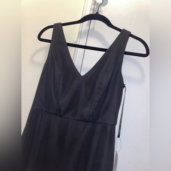 NWT Social Bridesmaids 8194 Black Sleeveless Tie Back Chiffon Gown Dress Size 2 - Picture 5 of 11